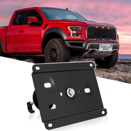 Front License Plate Bracket Compatible with Ford Raptor 2021-2023 (3rd Gen) No Drill Grille License Plate Holder, Car Tag Frame, Bumper Relocator Adapter Kit