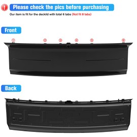 LitMiRaCle Rear Decklid Panel Trim Compatible with Ford Mustang 2015-2022, Mustang External Accessories Trunk Center Cover Panel Trim (Shiny Black with Line)