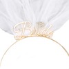 BAHABY Bride Headband with Veil Bachelorette Party Decorations Bride to