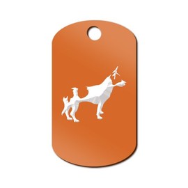 Mister Petlife Rat Terrier Engraved Keychain/GI Tag v2 rattie Orange