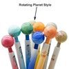 Maydahui 9 PCS Rotating Planet Rollerball Gel Pens Novelty Retractable