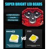 HENGTUAOTO 2.5inch LED Pod Lights Three-Eye 30W LED Fog/Driving/Off Road