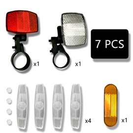 Dtoterul Bicycle Reflector 7 Piece Bicycle Spoke Reflectors Set Bicycle Reflector Rear Bicycle Reflector Front Spoke Reflectors Side Reflectors Bicycle Reflectors for Mountain Bike Road Bike