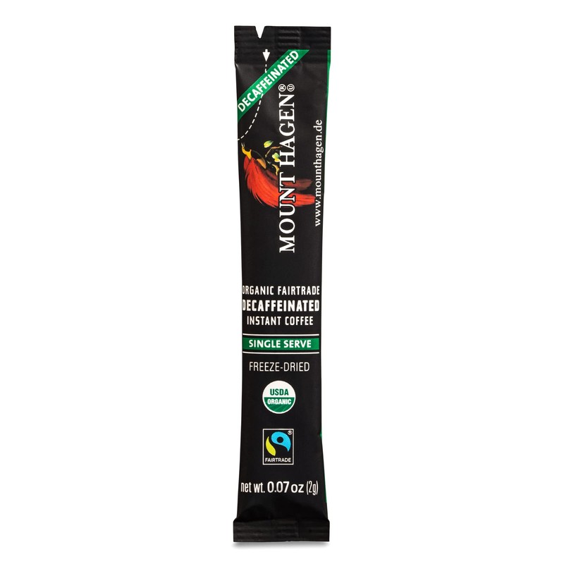 Mount Hagen 25 Count Single Serve Instant Decaf Coffee Packets