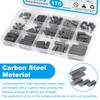 175pcs Woodruff Key Stock Assortment, 15 Size Popular Sizes Carbon