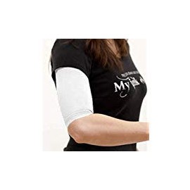 Tatjacket Tattoo Cover Up Concealer Sleeve (NEW 1-PACK) Upper Arm or Calf coverage, UPF 50 Protection, Slip Free, for Men & Women (Unisex), WHITE, MEDIUM