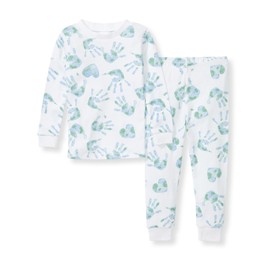 Burt's Bees Baby Baby Boy's Pajamas, Tee and Pant 2-Piece Pj Set, 100% Organic Cotton, Happy Earth Hands