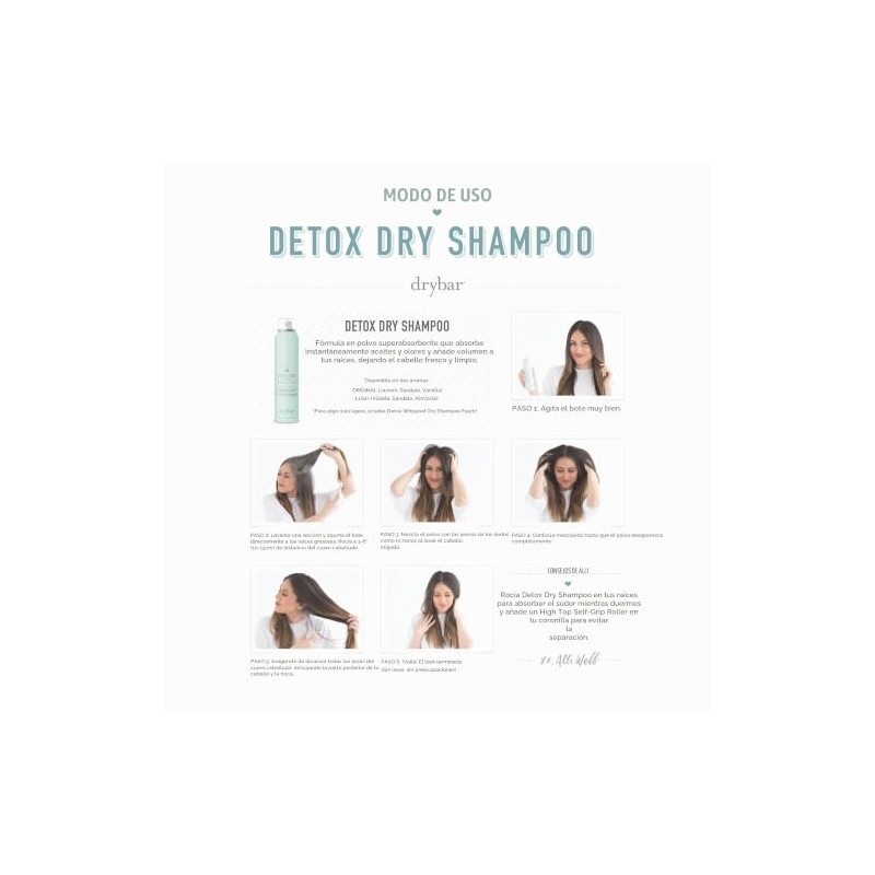 Drybar Detox Coconut Colada Shampoo en Seco Tamaño Jumbo, Azul,
