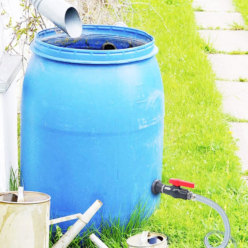 WANGCL Rain Barrel Spigot Faucet Kit PVC Bulkhead Fitting with