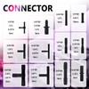 6PCS 5Ft Vacuum Lines Automotive with 64PCS Connectors,Multi-Size Silicone Vacuum