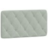 vidaXL Velvet Headboard Cushion in Light Gray - Decorative Bedroom
