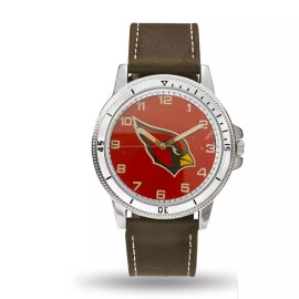 Rico Arizona Cardinals Mens Classic Sports Watch NEW Brown Leather Band