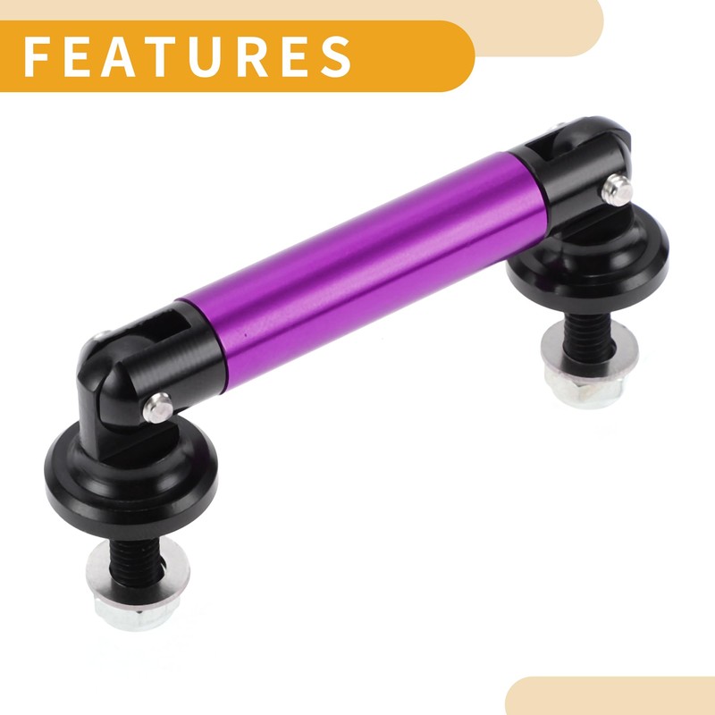 Partuto 2pcs 45mm/1.77in Car Splitter Support Rods Adjustable Front Rear