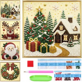 Kit de Pintura de Diamantes de Navidad 20x20 cm, Diamond Art
