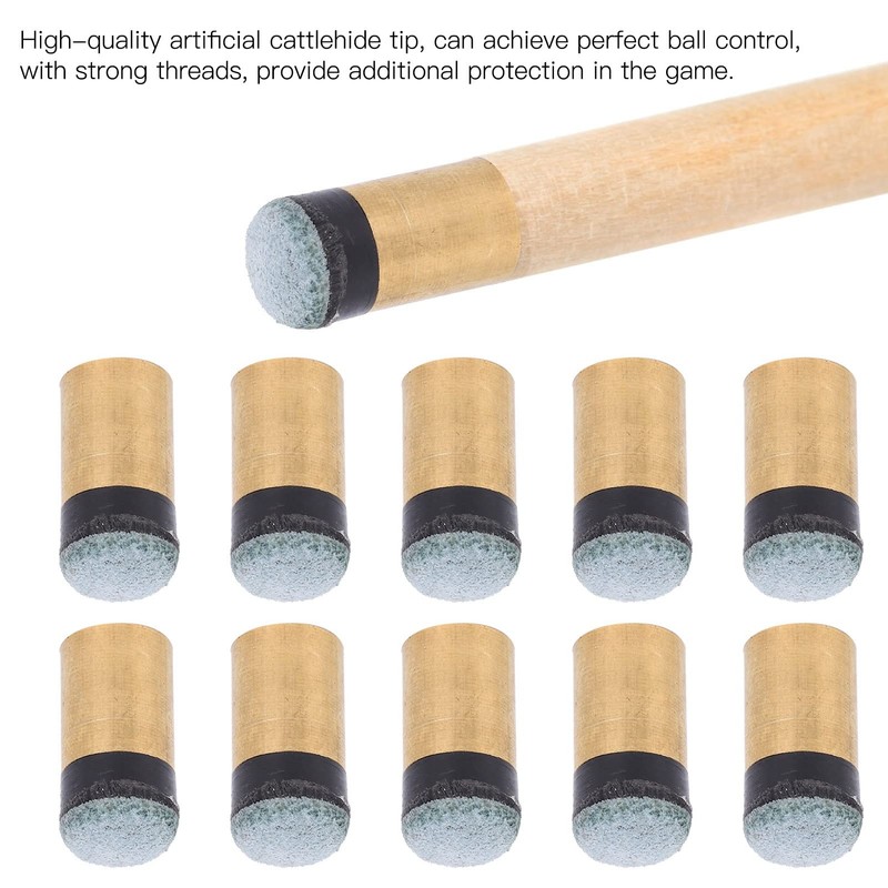 Yosoo Health Gear 10PCS Pool Cue Tips, Screw on Billiards