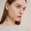 Asymmetric Violin Acrylic Long Dangle Drop Earrings for Women Girls