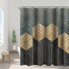 Umpoo Modern Abstract Geometric Shower Curtains 72x96 Inch Gold Lines