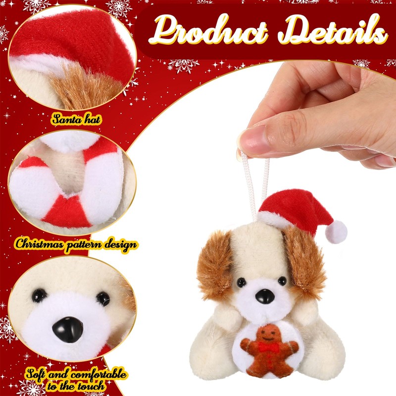 24 Sets Christmas Mini Plush Gift with Box Christmas Stuffed