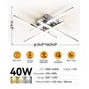 JFHTNFJ 24in Modern LED Ceiling Light, 40W Dimmable with Remote
