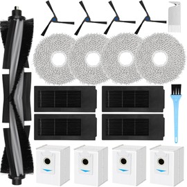 AiLomey Accessories for Ecovacs DEEBOT X2 Omni/ X2/ X2 Pro, Replacement Parts Includes 1 Main Brush, 4 HEPA Filters, 4 Wipes, 4 Side Brushes, 4 Dust Bags