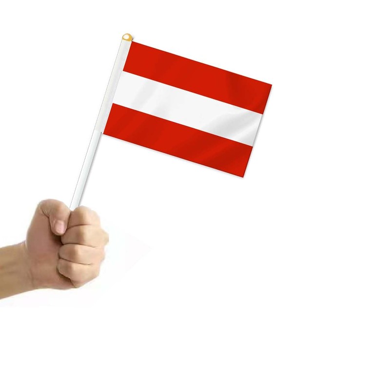 25 PCS Austria Handheld Small Flag, Austrian Hand held Mini