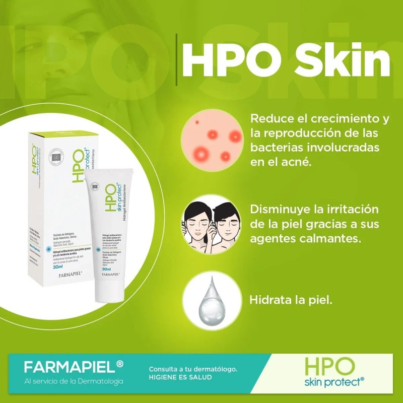 Hidrogel Antibacteriano Piel Grasa Tratamiento Acné Hpo 30ml