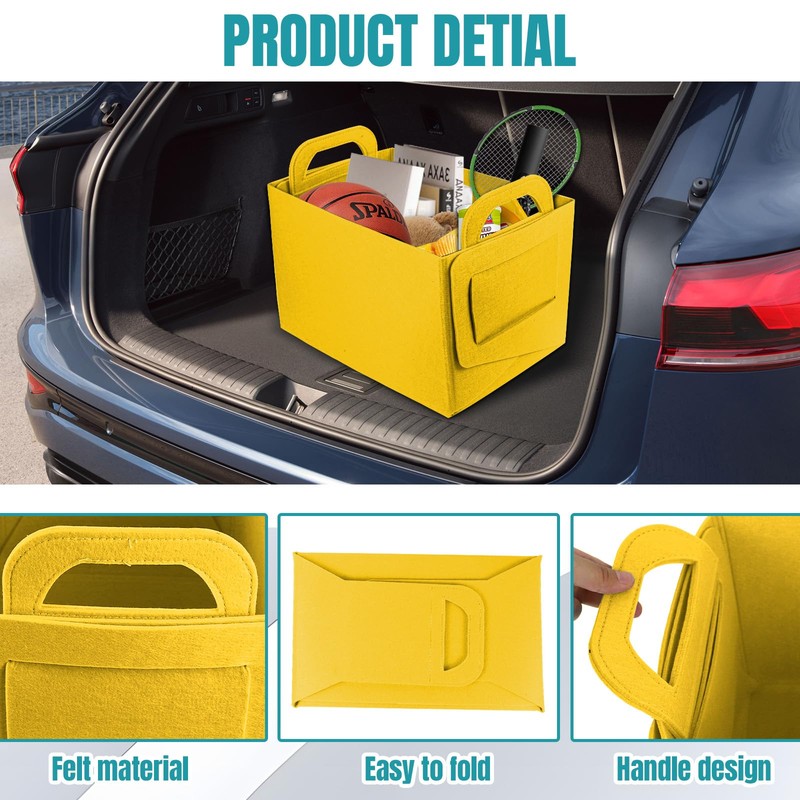 Hovom 2PCS Car Trunk Organizer, Foldable Trunk Organizer for SUV,