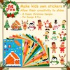 64 Sheets Christmas Stickers Crafts for Kids Toddlers, Make Your