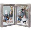 AVEAX Double 5x7 Picture Frame Grey Wood Photo Frame Shadow