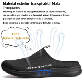 FORYEGO Zapatos de Caminata para Hombre Zuecos Pantuflas Zapatos Casuales Mocasines sin Cordones Aire Libre Tenis Sandalias Deportivas Sandalias de Playa