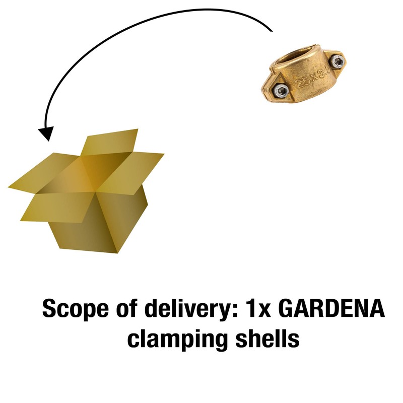 Gardena Clamping shells: brass hose clamp for attaching suction or