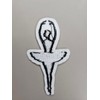 3.5" Embroidered Dance Ballet Ballerina Iron On Patch | Decorative