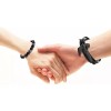 Pulsera Lynnette Cuero Obsidiana Hombre Ajustable 21cm Pack 2