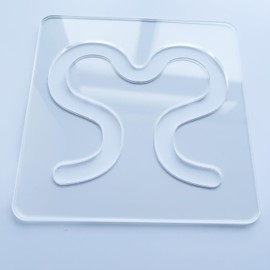 Meander Quilting Template, Acrylic Quilting Ruler for Free Motion Quilting on Domestic Machine (Pattern A)