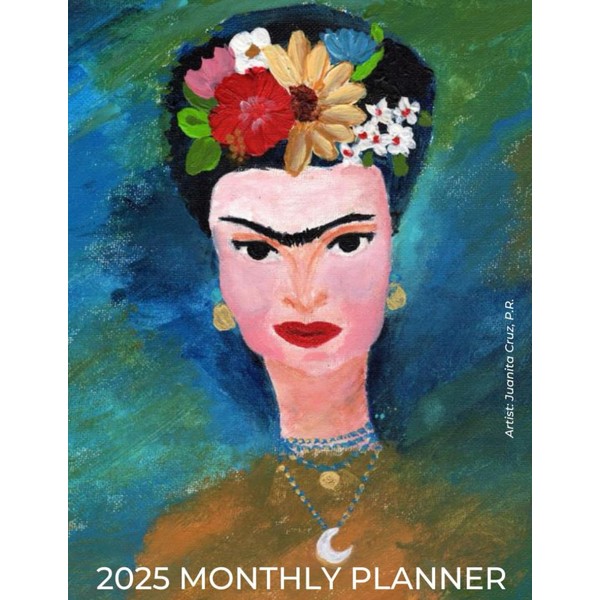 2025 Monthly planner, one year calendar with holidays. Habit tracker,