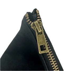 Broken Arrow Adventure Co. Waterproof 16oz Heavy Duty Waxed Canvas Tool Zipper Pouch - Black