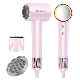 SHRATE Professional High Speed Ionic Hair Dryer | Ultra-Fast Drying | 500 Million Negative Ions | Low Noise | 160000 RPM | Compact Blow Dryer with Magnetic Diffuser for Faster Drying All Hair Types