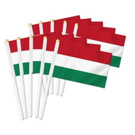 Pack of 25 Hungary Handheld Flag, Hungary Decorative Hand Held Flag, Decoration Banner Hand Hungary