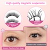 2 Paar Magnetische Wimpern, Wiederverwendbar Magnetwimpern Kit, Wasserfest Magnetic Lashes,