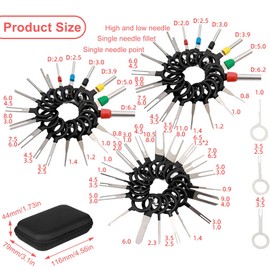 LERANXIN 59 Piece Pin Tool Car Set, Terminal Removal Pin Tool, Release Tool Set with Storage Box, Suitable for Most Connection Terminals