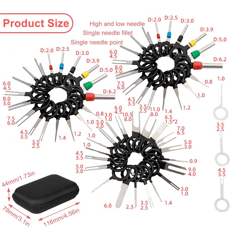 LERANXIN 59 Piece Pin Tool Car Set, Terminal Removal Pin