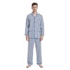 amaxer Mens 100% Cotton Pajamas Set Long Sleeve Pjs Button