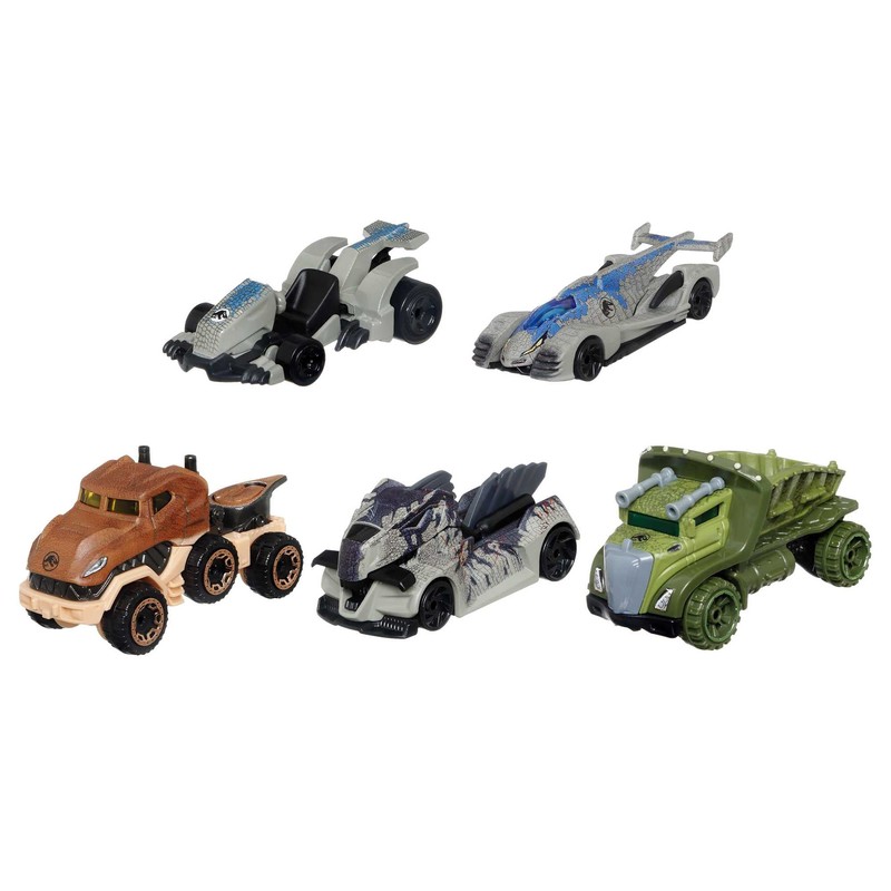 Hot Wheels Character Cars Velociraptor Blue, Toy Vehicle for Ages