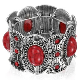 Waist Wow Turquoise Bracelet for Women Boho Bracelets Vintage Western Cowgirl Bangle Bracelet Stretch Turquoise Jewelry