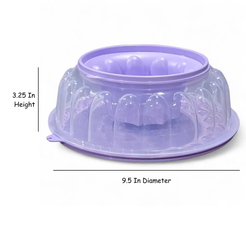 Tupperware Jel Ring Mold 6 cups in Lilac purple