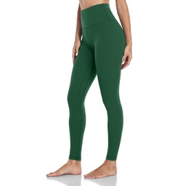 HeyNuts Workout Pro Full Length Yoga Leggings for Tall Women, Tummy Control Compression Athletic Yoga Pants 28'' Everglade Green XL(14)