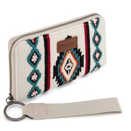 Montana West Wrangler Wristlet Wallet Western Wallets for Women Aztec Knitted Womens Wallet Large Capacity Ladies Wallet RFID Clutch Purse Credit Card Holder for Women