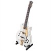 7in White Miniature Electric Guitar Replica with Box Instrument Model