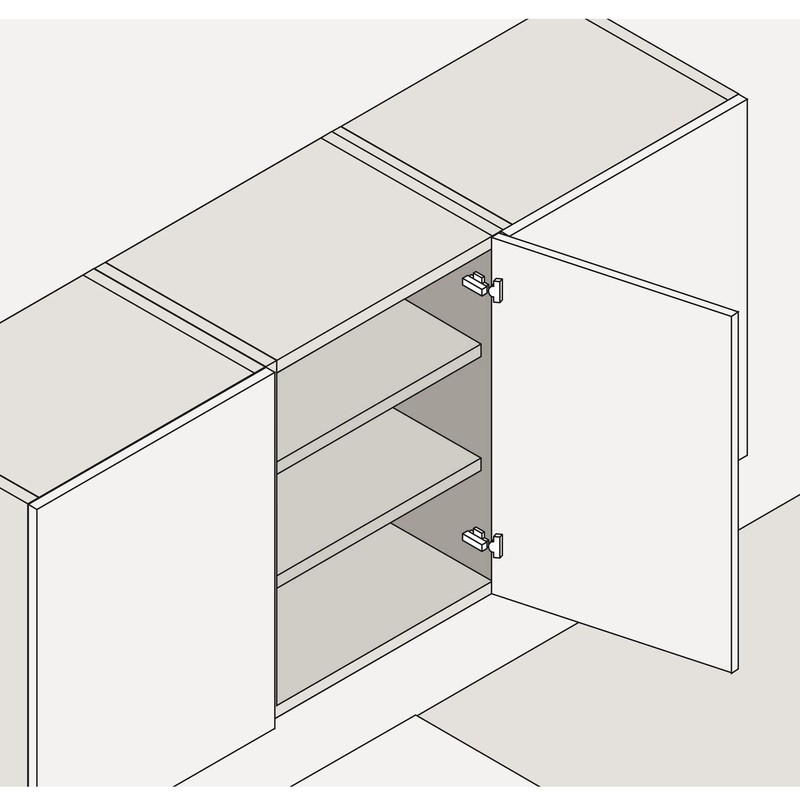 Blum 71B3590 BLUMOTION Full Overlay INSERTA Cabinet Door Hinges with