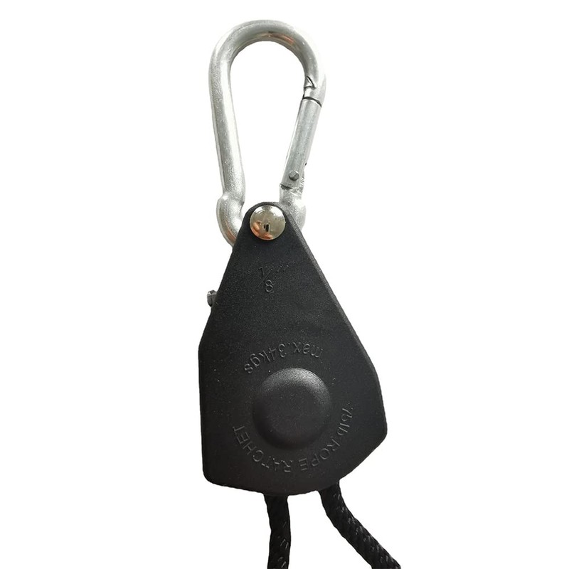 Tiardey 2PCS of 1/8" Adjustable Grow Light Rope Hanger,Fully Locking